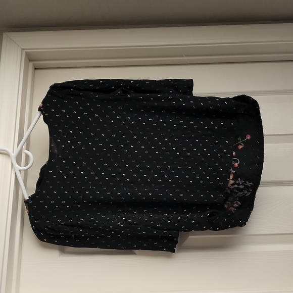 Anthropology one September floral embroidery top (black) - Picture 2 of 3
